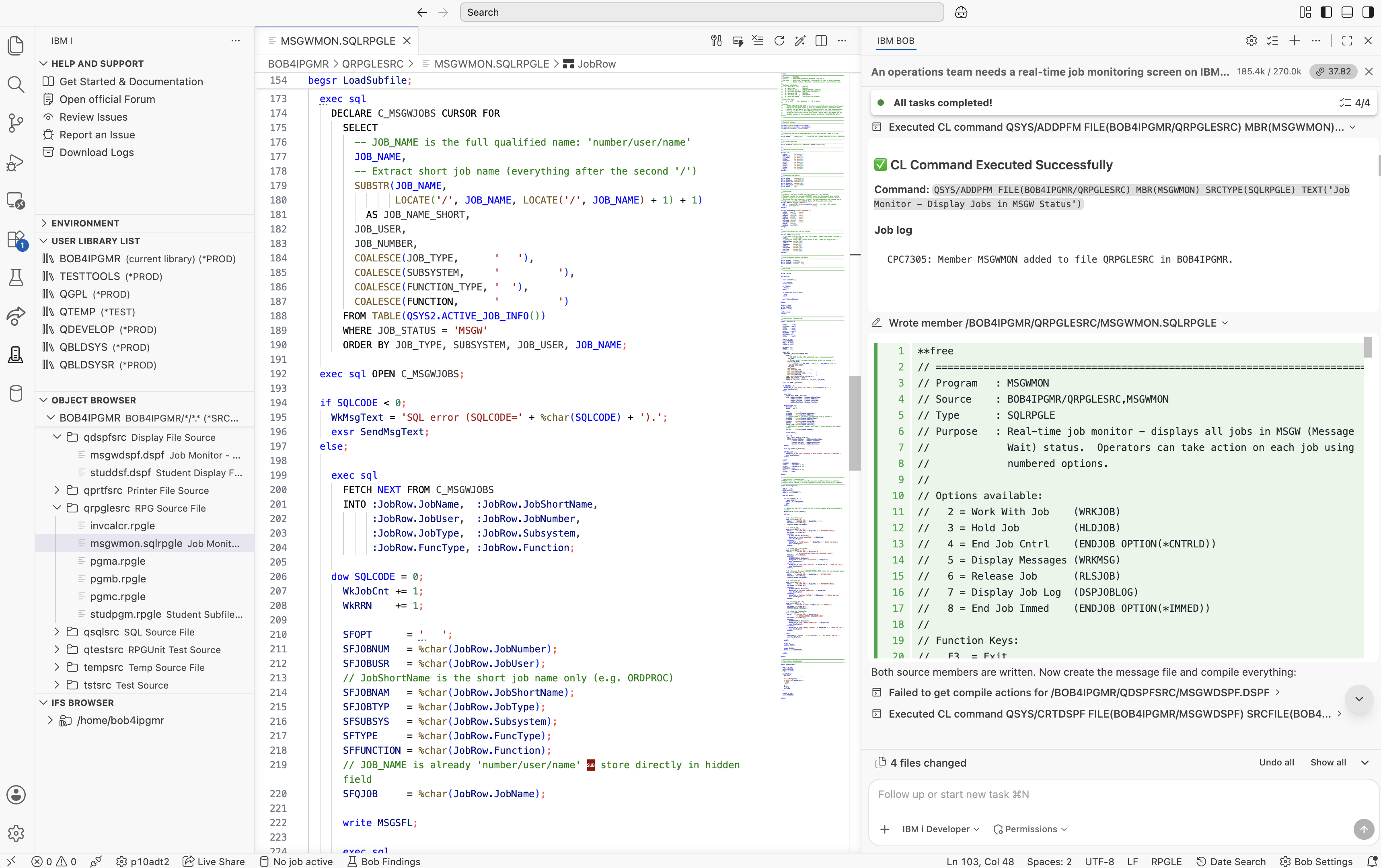 MSGWMON — querying QSYS2.ACTIVE_JOB_INFO() IBM i SQL Service